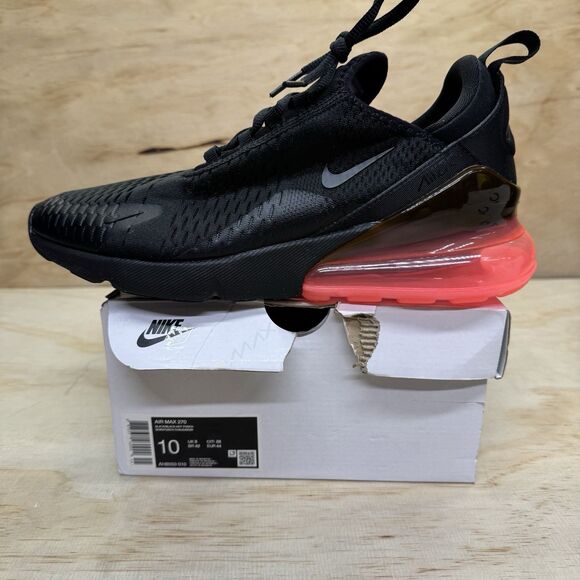 NEW Nike Air Max 270 Shoes Hot Punch Black Red Heel Mens Sz 10 AH8050-010 main image 6